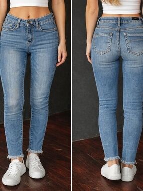 High-Rise Light Blue Ankle Skinny Jeans